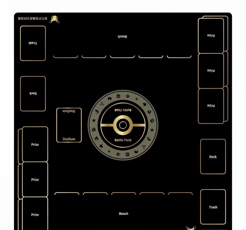 Pokemon TCG 30th Anniversary 2-Player Rubber Playmat, Trading Card Game Battle Mat, Pokemon Game Accessories for Card Battles