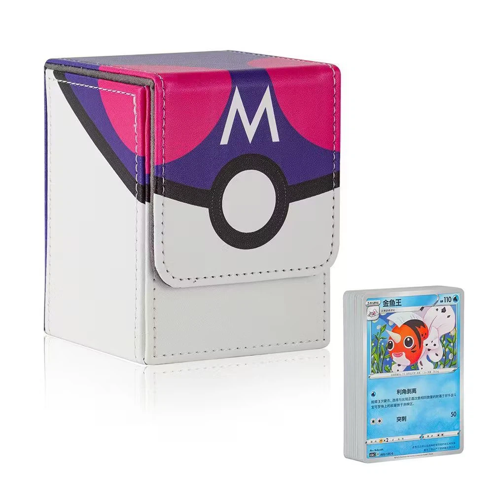 Master Ball PU Leather Deck Box | Pokemon TCG Card Storage Case